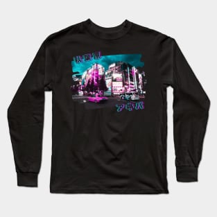 Vaporwave Akihabara Tokyo Neon Nights in the City Long Sleeve T-Shirt